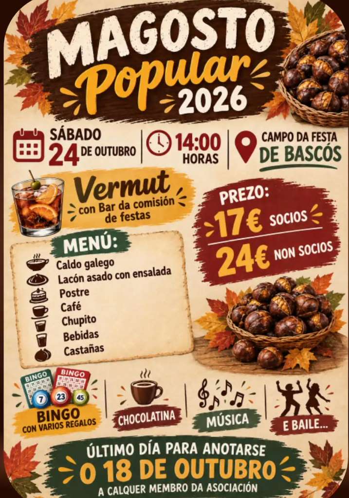 Magosto Popular de Bascós (2026) en Monforte de Lemos