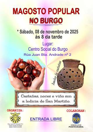 Fechas, información, programa, cartel, imágenes, mapa y ubicación de Magosto Popular do Burgo (2025)  en  Pontevedra