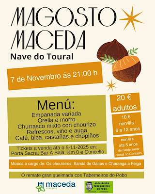 Fechas, información, programa, cartel, imágenes, mapa y ubicación de Magosto Popular (2025) en Maceda