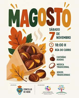 Fechas, información, programa, cartel, imágenes, mapa y ubicación de Magosto Popular (2026)  en  Noia