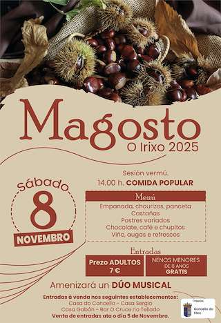 Fechas, información, programa, cartel, imágenes, mapa y ubicación de Magosto Popular (2025) en O Irixo