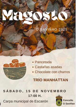Fechas, información, programa, cartel, imágenes, mapa y ubicación de Magosto Popular (2025)  en  O Saviñao