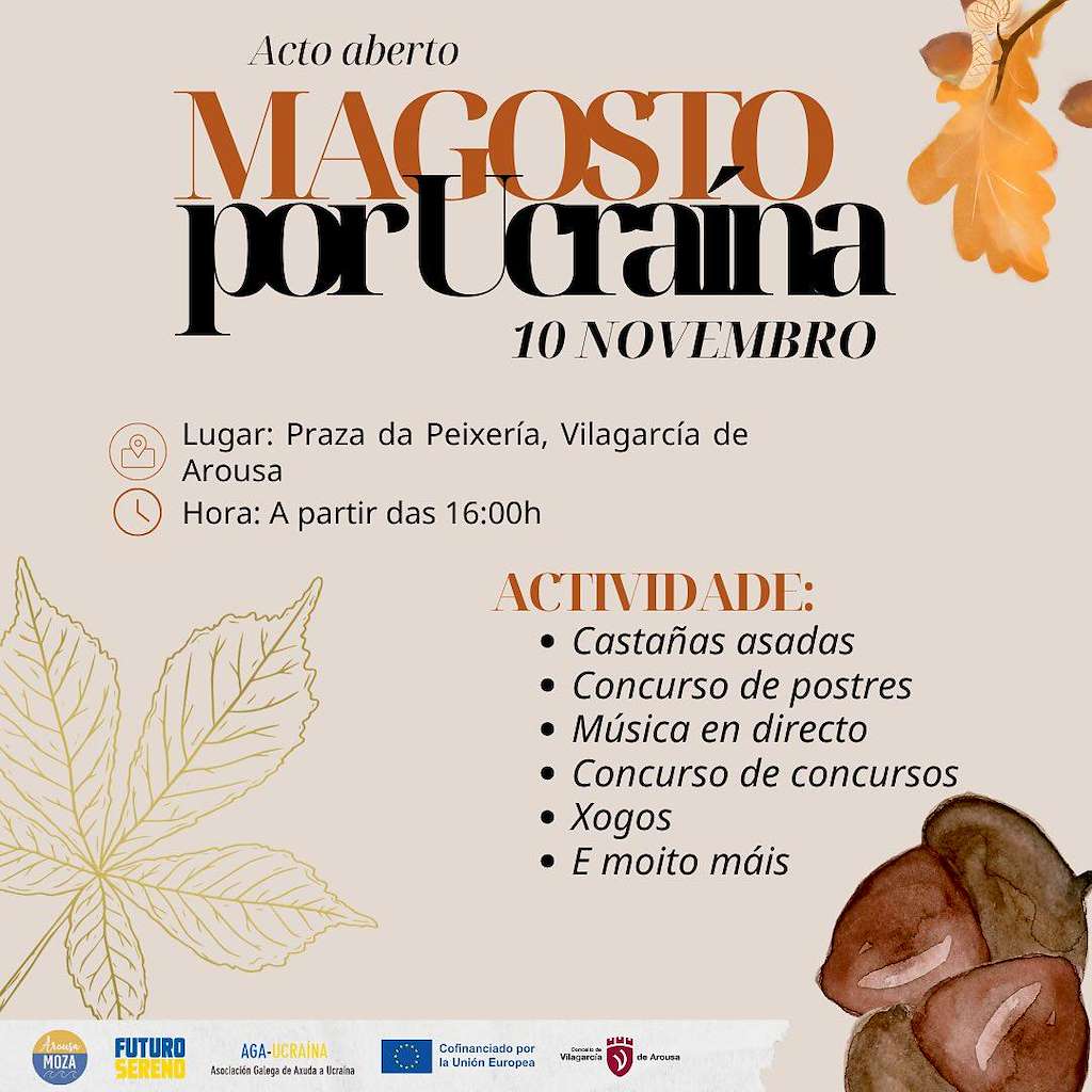 Magosto por Ucraína en Vilagarcía de Arousa