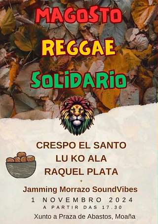 Fechas, información, programa, cartel, imágenes, mapa y ubicación de Magosto Reggae Solidario  en  Moaña