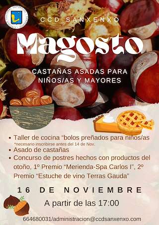 Fechas, información, programa, cartel, imágenes, mapa y ubicación de Magosto (2025)  en  Sanxenxo