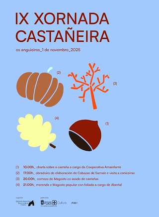 Fechas, información, programa, cartel, imágenes, mapa y ubicación de Magosto - IX Xornada Castañeira dos Anguieiros (2025)  en  Quiroga