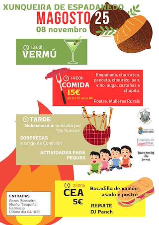 Fechas, información, programa, cartel, imágenes, mapa y ubicación de Magosto  (2025) en Xunqueira de Espadanedo