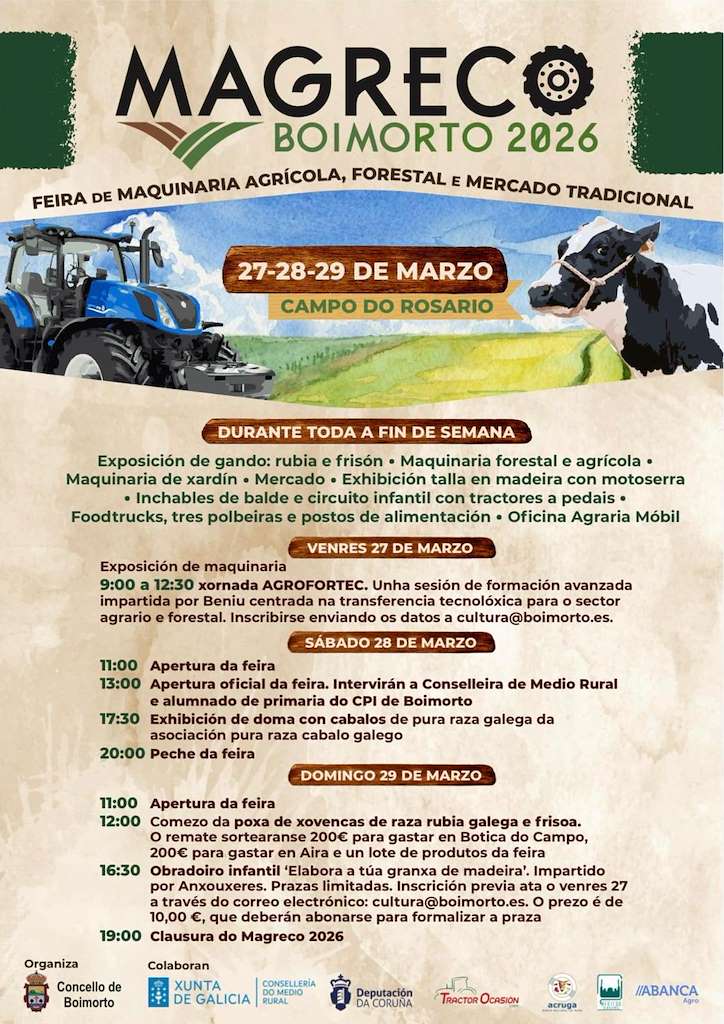 Magreco - Feira de Maquinaria Agrícola e Produtos Ecolóxicos (2026) en Boimorto