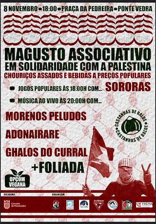 Fechas, información, programa, cartel, imágenes, mapa y ubicación de Magusto Solidaria con Palestina (2025) en Pontevedra