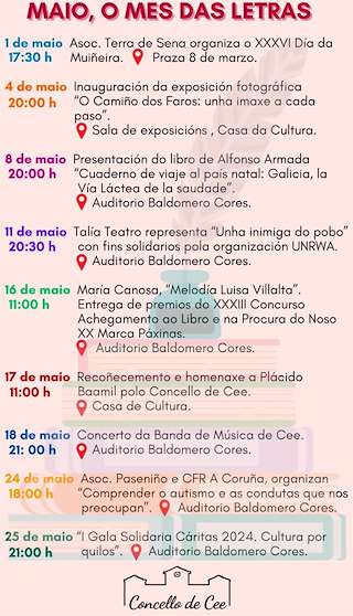 Maio O Mes das Letras en Cee