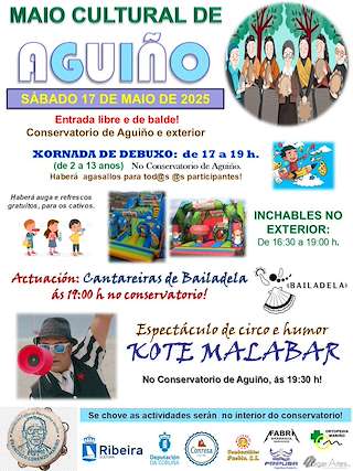 Fechas, información, programa, cartel, imágenes, mapa y ubicación de Maio Cultural de Aguiño  en  Ribeira