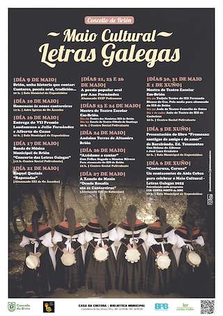 Fechas, información, programa, cartel, imágenes, mapa y ubicación de Maio Cultural - Letras Galegas  en  Brión