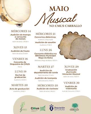 Fechas, información, programa, cartel, imágenes, mapa y ubicación de Maio Musical  en  Carballo