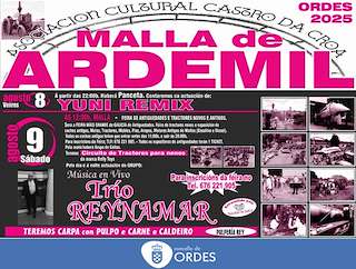 Fechas, información, programa, cartel, imágenes, mapa y ubicación de Malla de Ardemil  en  Ordes