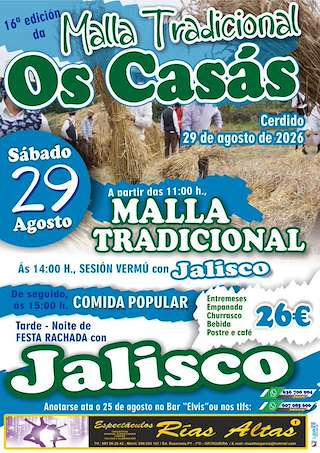 Fechas, información, programa, cartel, imágenes, mapa y ubicación de XVI Malla Tradicional de Os Casás (2026)  en  Cerdido