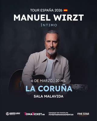 Fechas, información, programa, cartel, imágenes, mapa y ubicación de Manuel Wirzt (2026)  en  A Coruña