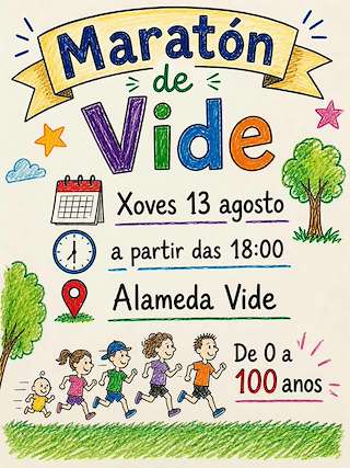 Fechas, información, programa, cartel, imágenes, mapa y ubicación de Marathon de Vide  (2026)  en  As Neves