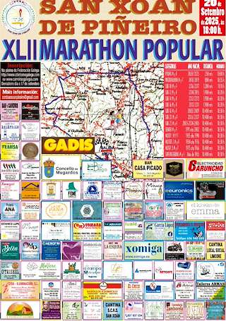 Fechas, información, programa, cartel, imágenes, mapa y ubicación de XLII Marathón Popular San Xoán de Piñeiro  en  Mugardos