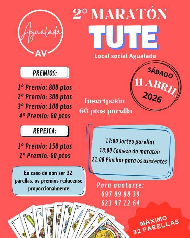 II Maratón de Tute de Agualada en Coristanco