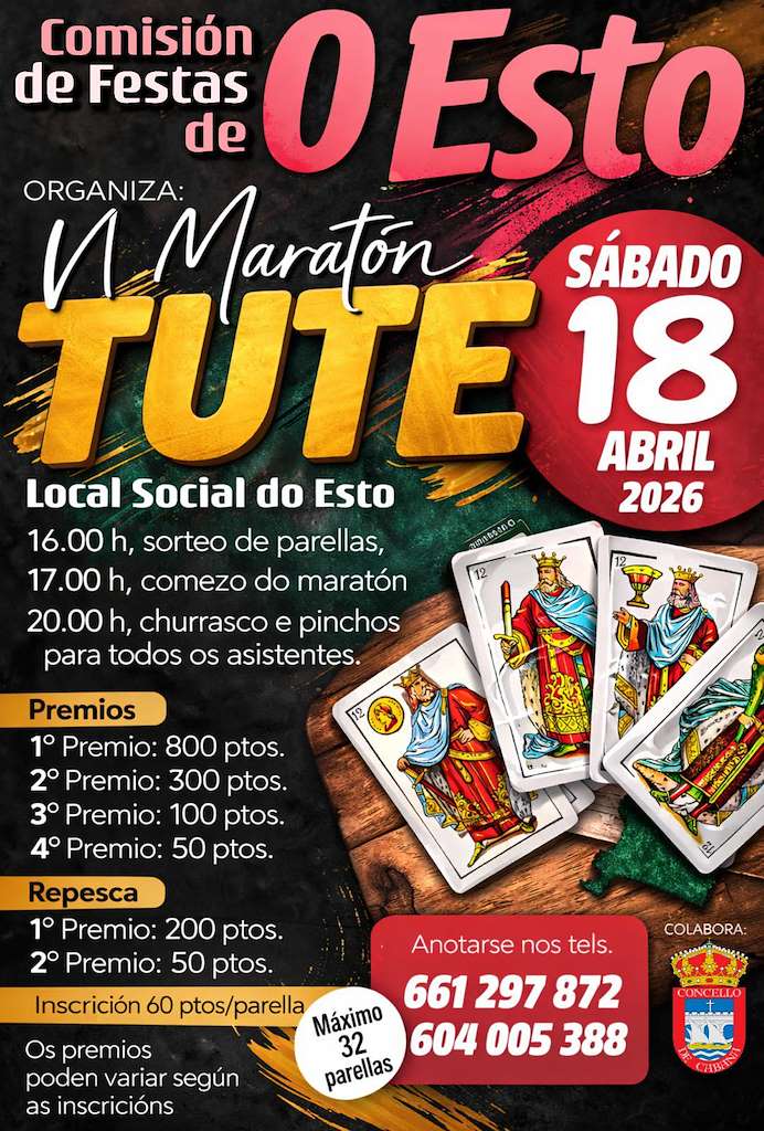 VI Maratón de Tute de O Esto (2026) en Cabana de Bergantiños