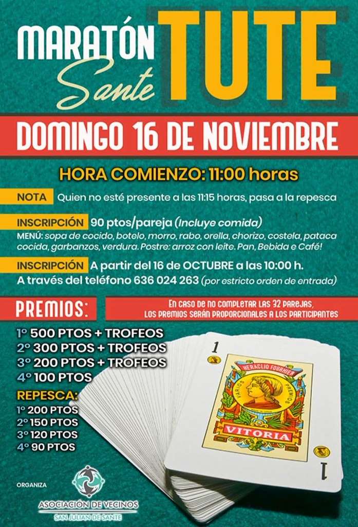 Maratón de Tute de Sante  en Trabada