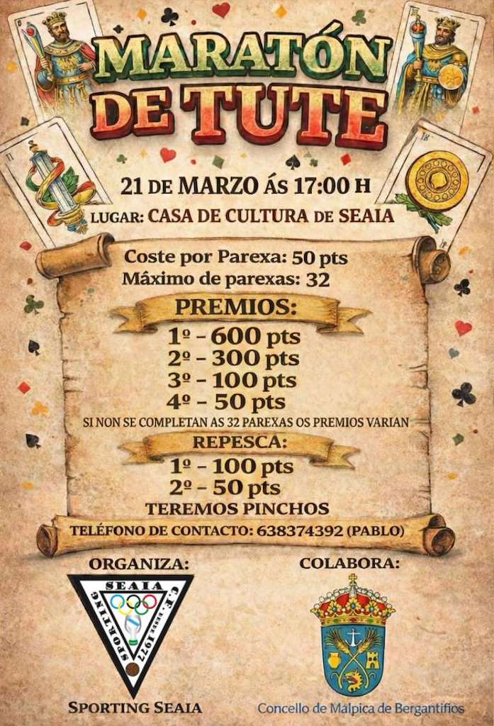 Maratón de Tute de Seaia  en Malpica de Bergantiños