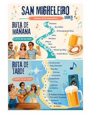Fechas, información, programa, cartel, imágenes, mapa y ubicación de XXXIV Maratón San Migheleiro Sen Traxe (2026) en Marín