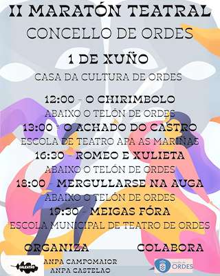 Fechas, información, programa, cartel, imágenes, mapa y ubicación de II Maratón Teatral   en  Ordes