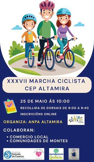 Fechas, información, programa, cartel, imágenes, mapa y ubicación de XXXVII Marcha Ciclista Cep Altamira  en  Salceda de Caselas