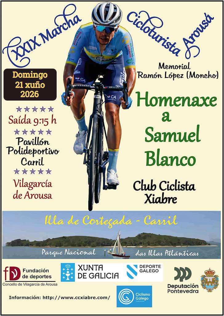 XXIX Marcha Cicloturista Arousá - Homenaxe a Samuel Blanco (2026) en Vilagarcía de Arousa