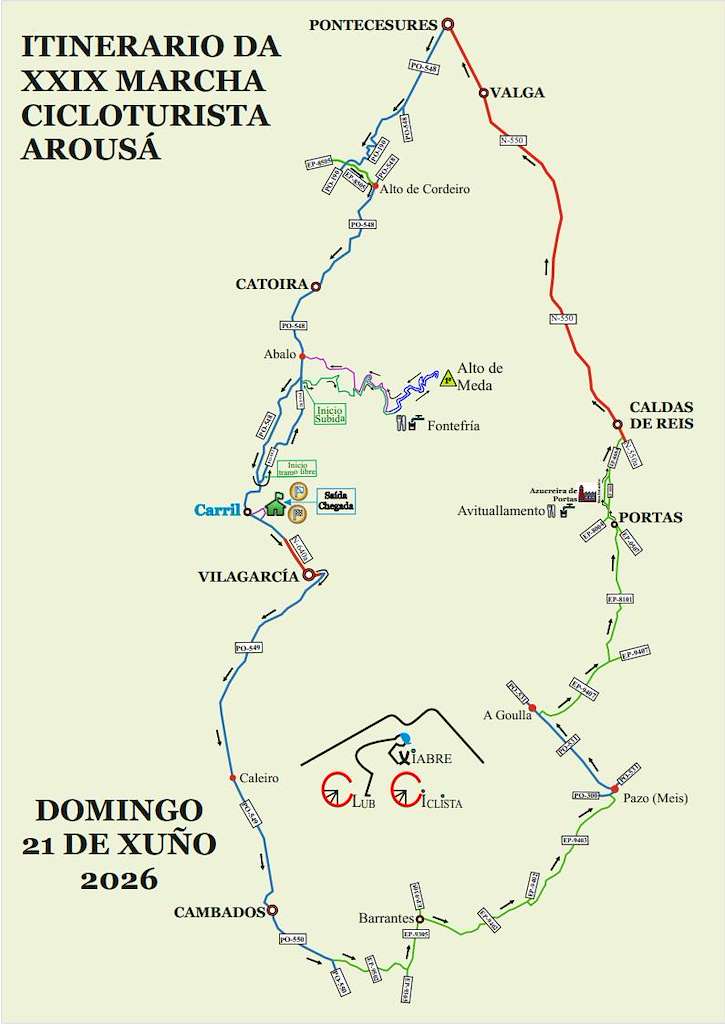 XXIX Marcha Cicloturista Arousá - Homenaxe a Samuel Blanco (2026) en Vilagarcía de Arousa