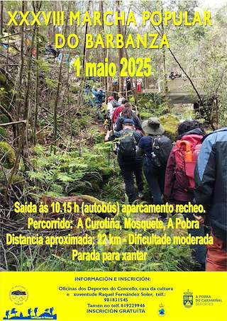 Fechas, información, programa, cartel, imágenes, mapa y ubicación de XXXVIII Marcha Popular do Barbanza  en  A Pobra do Caramiñal