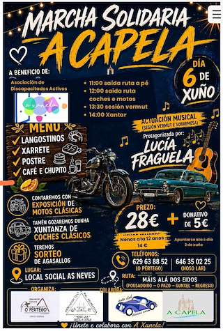 Fechas, información, programa, cartel, imágenes, mapa y ubicación de Marcha Solidaria  (2026)  en  A Capela