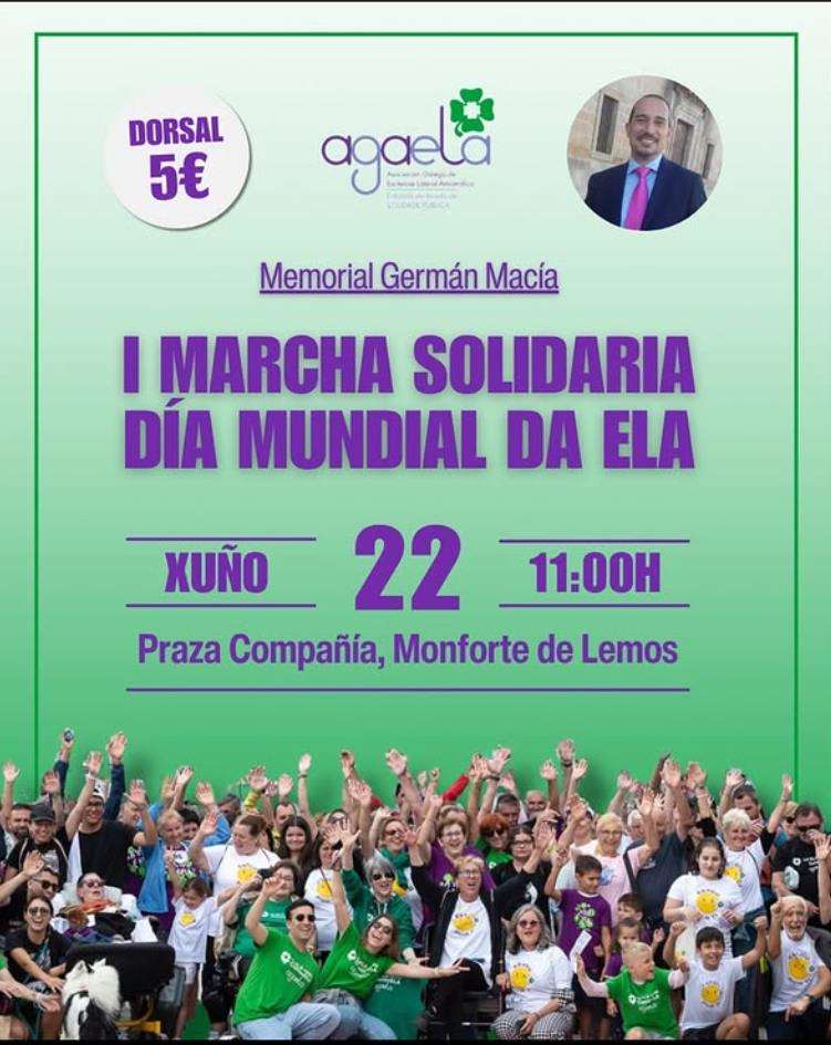 I Marcha Solidaria Día Mundial da Ela  en Monforte de Lemos