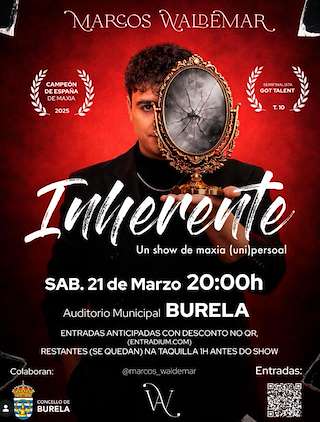 Fechas, información, programa, cartel, imágenes, mapa y ubicación de Marcos Waldemar - Inherente (2026)  en  Burela