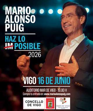Fechas, información, programa, cartel, imágenes, mapa y ubicación de Mario Alonso Puig - Haz lo (im)posible (2026)  en  Vigo