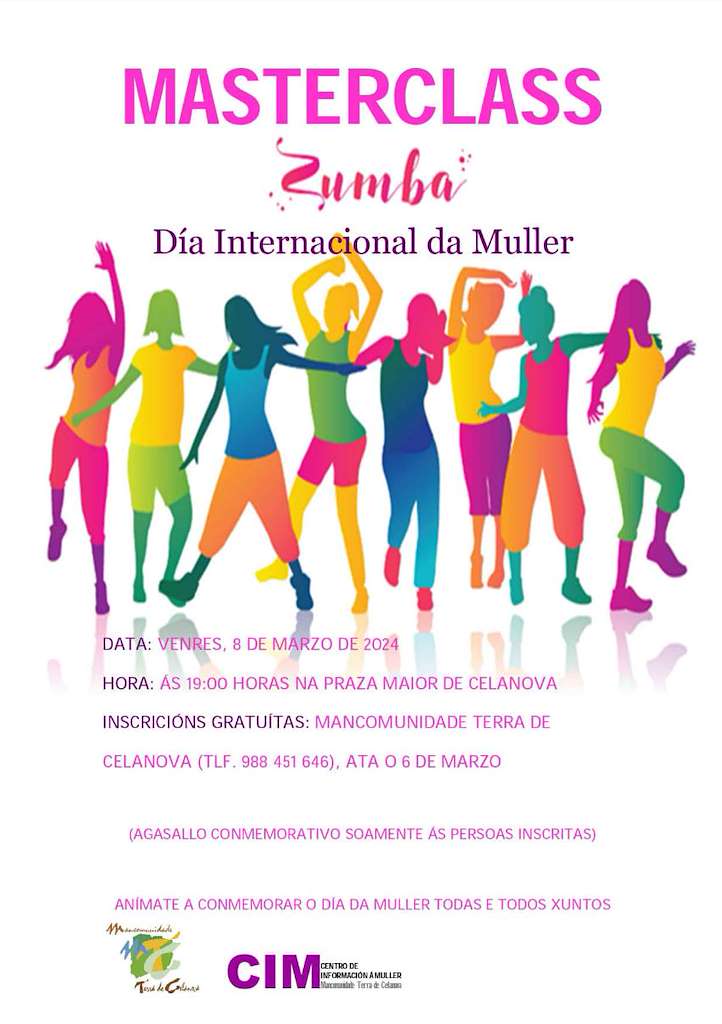 Masterclass de Zumba- Día Internacional da Muller en Celanova