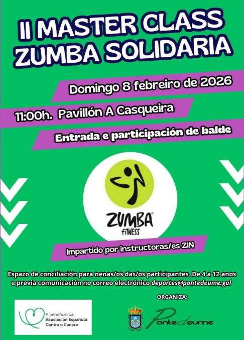 II Masterclass de Zumba Solidaria en Pontedeume