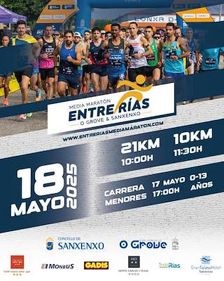 Media Maratón Entre Rías (2026) en O Grove