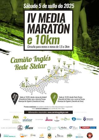 Fechas, información, programa, cartel, imágenes, mapa y ubicación de IV Media Maratón e 10km Camiño Inglés  en  Ordes