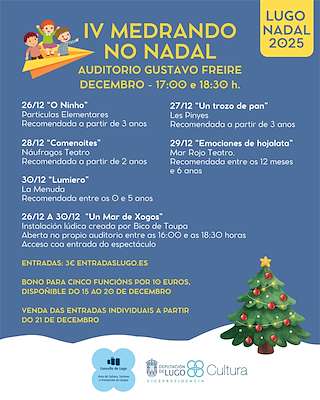 Fechas, información, programa, cartel, imágenes, mapa y ubicación de Medrando no Nadal (2025) en Lugo