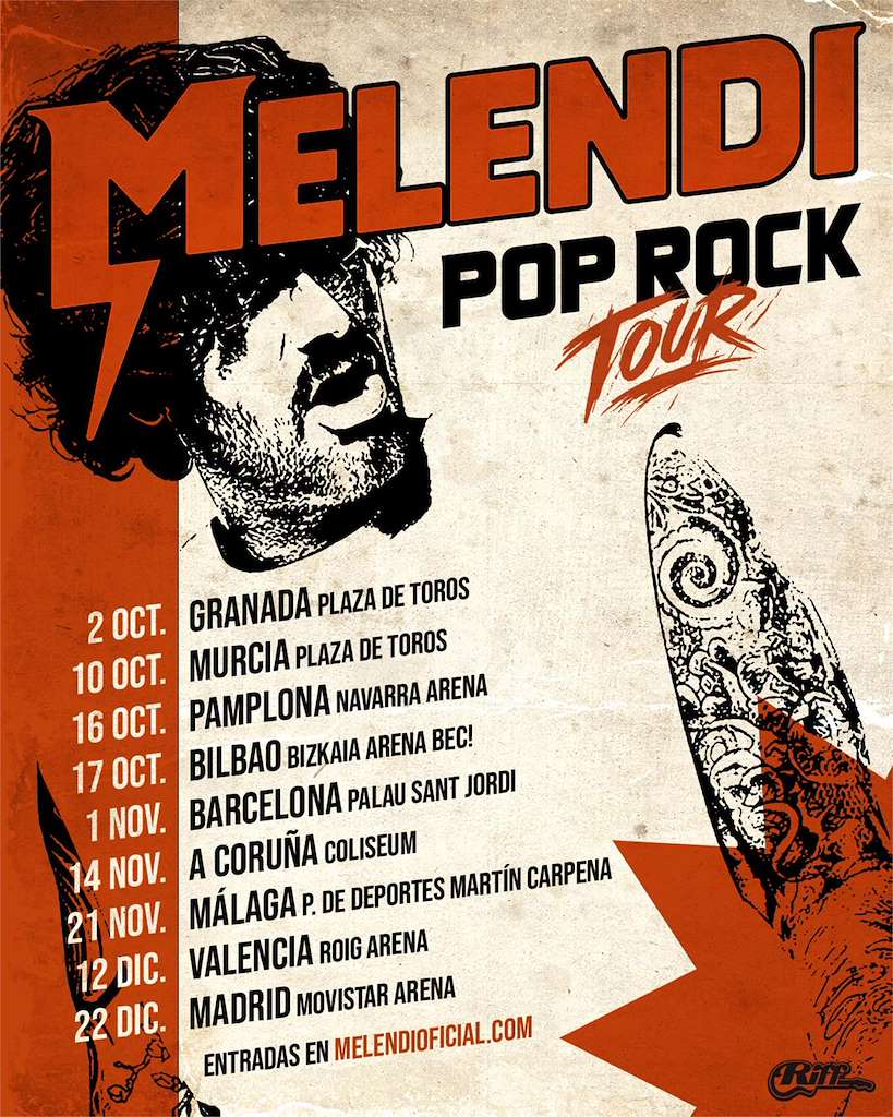 Melendi - Pop Rock Tour (2026) en A Coruña