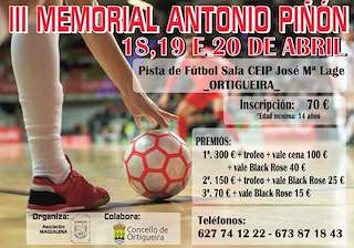 Fechas, información, programa, cartel, imágenes, mapa y ubicación de III Memorial Antonio Piñón  en  Ortigueira