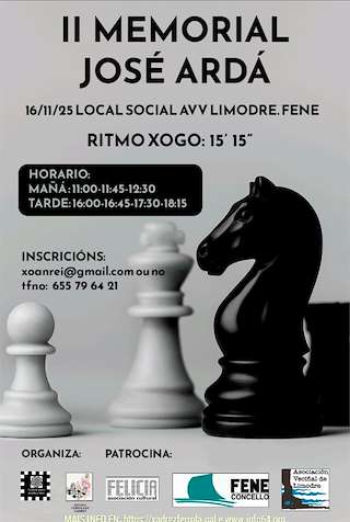 Fechas, información, programa, cartel, imágenes, mapa y ubicación de II Memorial José Ardá (2025)  en  Fene