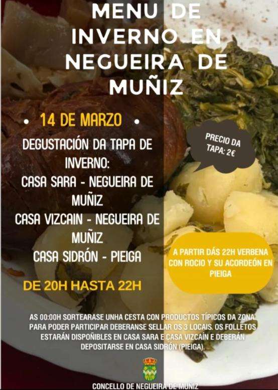 Menú de Inverno en Negueira de Muñiz