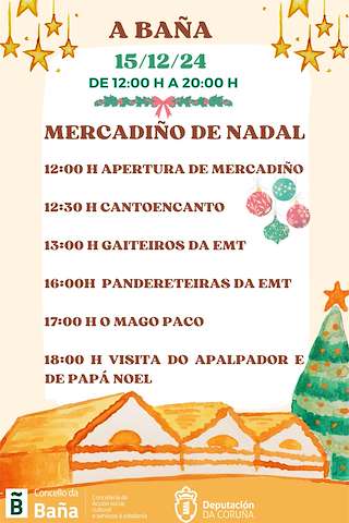 Fechas, información, programa, cartel, imágenes, mapa y ubicación de IX Mercadiño de Nadal  en  A Baña