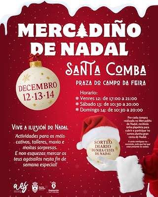 Fechas, información, programa, cartel, imágenes, mapa y ubicación de Mercadiño de Nadal (2025)  en  Santa Comba