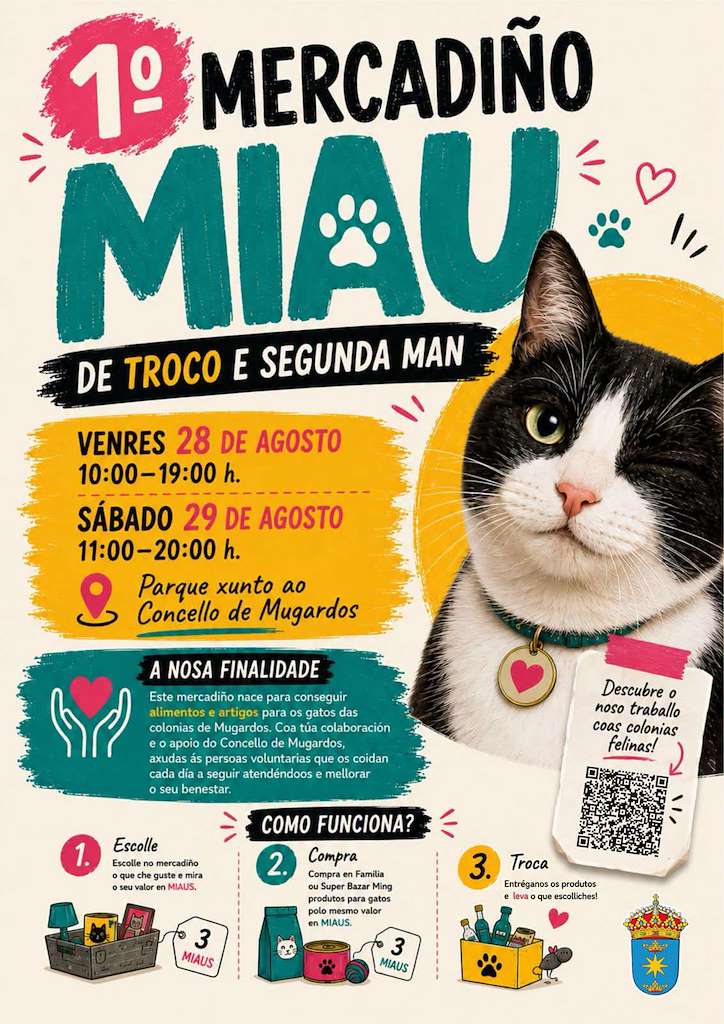 I Mercadiño Miau de Troco e Segunda Man (2026) en Mugardos