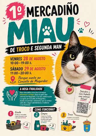 Fechas, información, programa, cartel, imágenes, mapa y ubicación de I Mercadiño Miau de Troco e Segunda Man (2026)  en  Mugardos