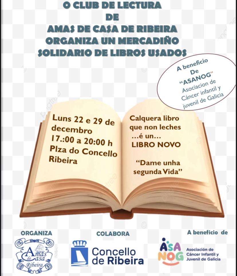 Mercadiño Solidario de Libros Usados en Ribeira